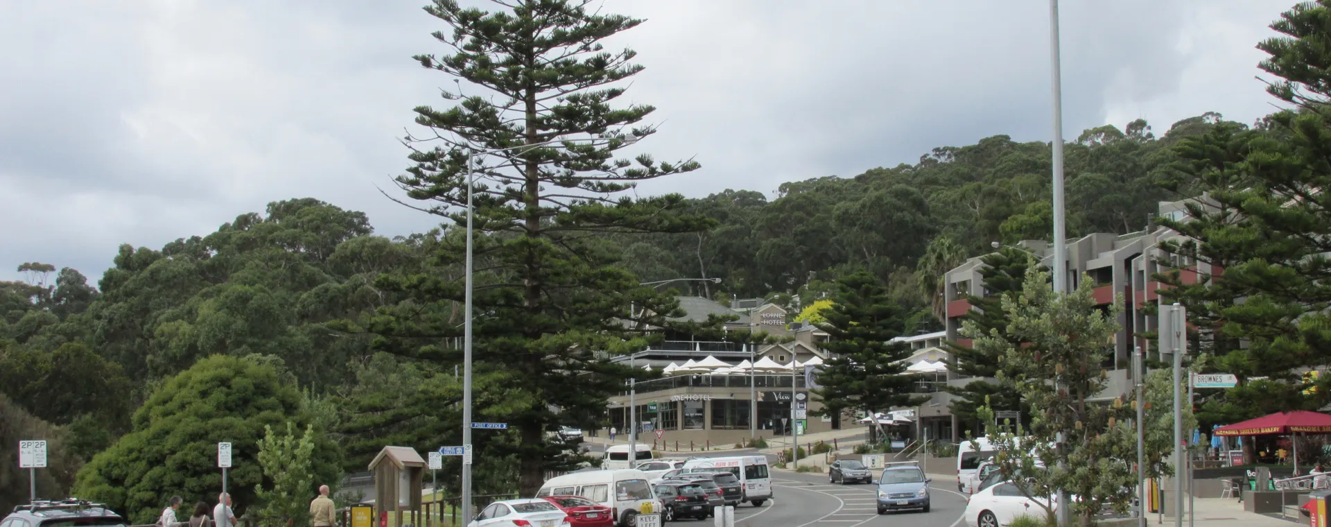 Lorne seen looking east from Brownes Lane